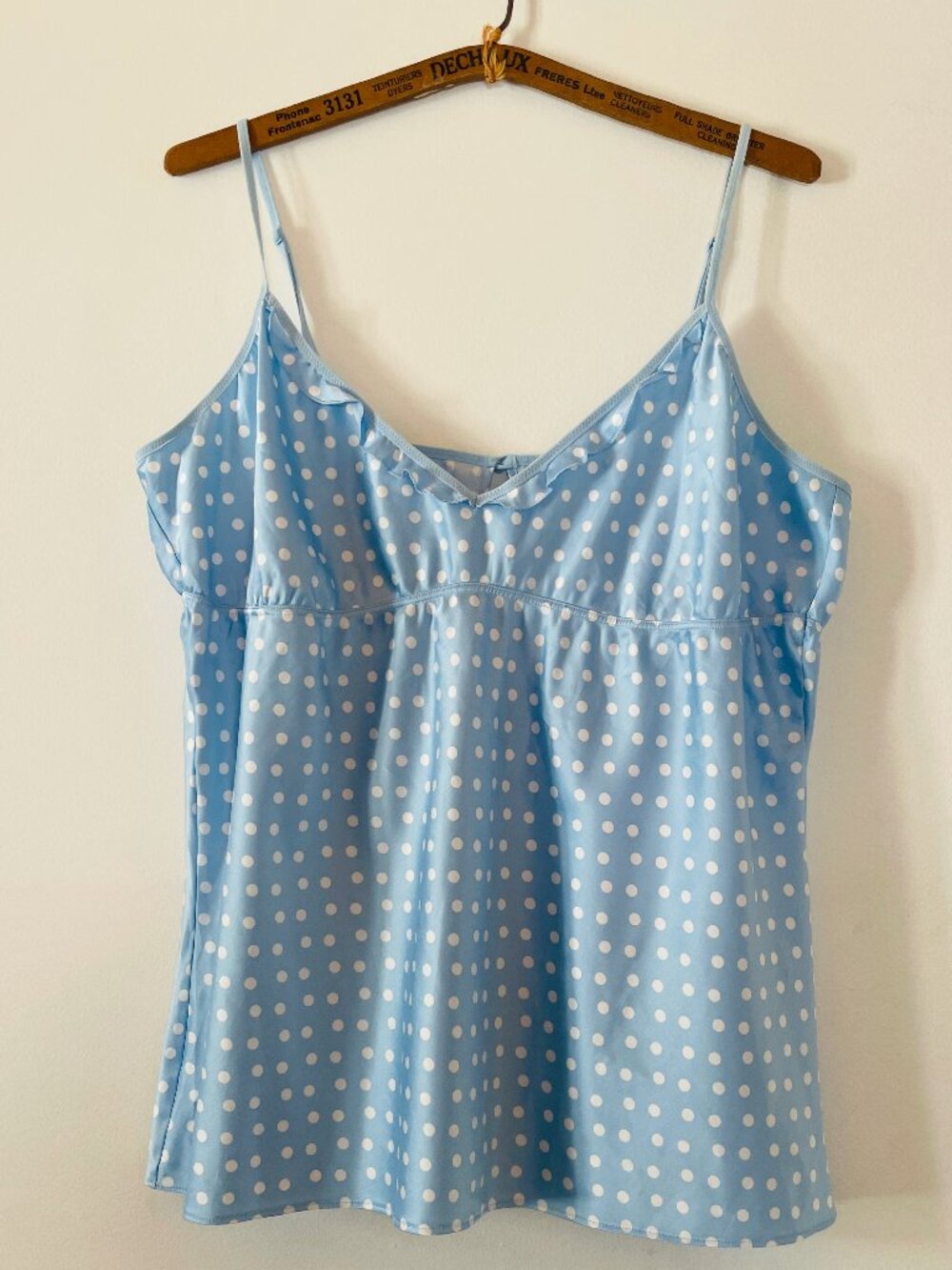 AEO Satin Polka Dot Blouse
